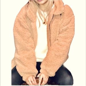 NWT DUNNES GORGEOUS FLEECE SUPER SOFT TEDDY JACKET COAT FROM IRELAND